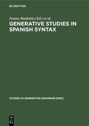 Cover von Generative Studies in Spanish syntax