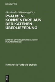 Cover von Untersuchungen zu den Psalmenkatenen