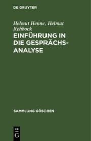 Cover von Einführung in die Gesprächsanalyse