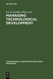 Cover von Managing Technological Development