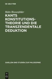 Cover von Kants Konstitutionstheorie und die Transzendentale Deduktion