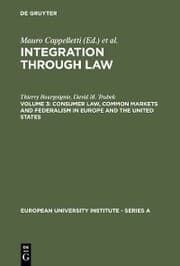 Cover von Consumer Law, Common Markets and Federalism in Europe and the United States