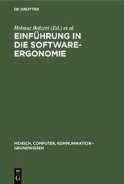 Cover von Einführung in die Software-Ergonomie