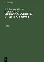 Cover von Research Methodologies in Human Diabetes. Part 2
