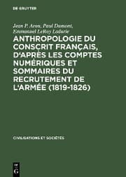 Cover von Anthropologie du conscrit français, d'après les comptes numériques et sommaires du recrutement de l'armée (1819-1826)