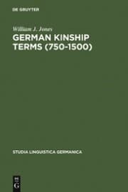 Cover von German Kinship Terms (750-1500)
