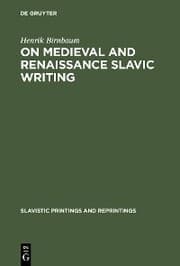 Cover von On Medieval and Renaissance Slavic Writing