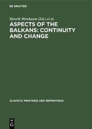 Cover von Aspects of the Balkans: Continuity and Change