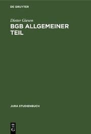 Cover von BGB Allgemeiner Teil