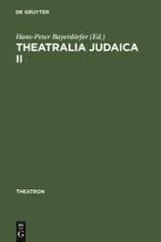 Cover von Theatralia Judaica II