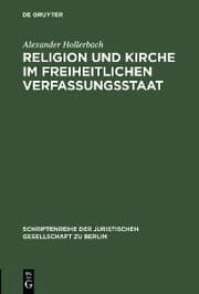 Cover von Religion und Kirche im freiheitlichen Verfassungsstaat