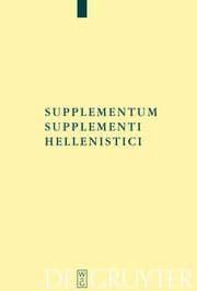 Cover von Supplementum Supplementi Hellenistici