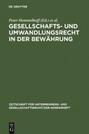 Cover von Gesellschafts- und Umwandlungsrecht in der Bewährung