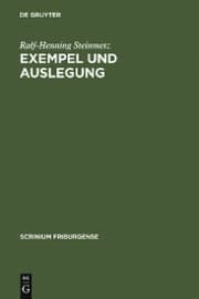 Cover von Exempel und Auslegung