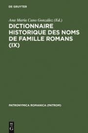 Cover von Dictionnaire historique des noms de famille romans (IX)