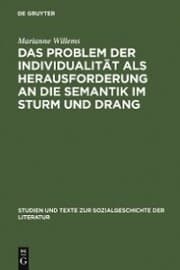 Cover von Das Problem der Individualität als Herausforderung an die Semantik im Sturm und Drang