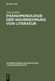 Cover von Phänomenologie der Wahrnehmung von Literatur