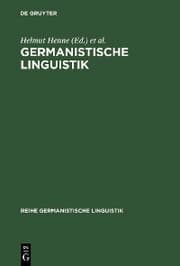 Cover von Germanistische Linguistik