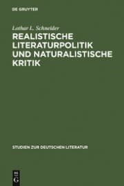 Cover von Realistische Literaturpolitik und naturalistische Kritik