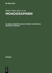 Cover von Siedlungspfälzisch im Kreis Waterloo, Ontario, Kanada