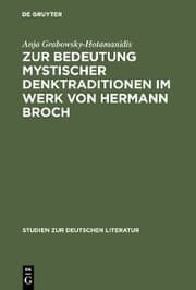 Cover von Zur Bedeutung mystischer Denktraditionen im Werk von Hermann Broch