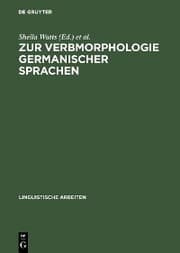 Cover von Zur Verbmorphologie germanischer Sprachen