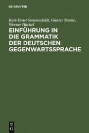 Cover von Einführung in die Grammatik der deutschen Gegenwartssprache