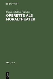 Cover von Operette als Moraltheater