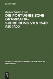 Cover von Die portugiesische Grammatikschreibung von 1540 bis 1822