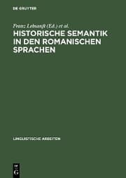 Cover von Historische Semantik in den romanischen Sprachen