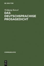 Cover von Das deutschsprachige Prosagedicht