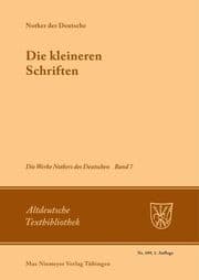 Cover von Die kleineren Schriften