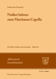 Cover von »Notker latinus« zum Martianus Capella