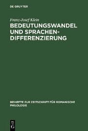 Cover von Bedeutungswandel und Sprachendifferenzierung