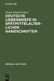 Cover von Deutsche Liebesbriefe in spätmittelalterlichen Handschriften
