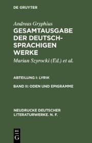 Cover von Oden und Epigramme