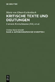 Cover von Autobiographische Schriften I