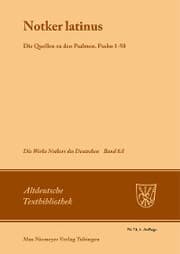 Cover von 'Notker Latinus'. Die Quellen zu den Psalmen