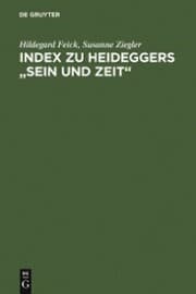 Cover von Index zu Heideggers 'Sein und Zeit'