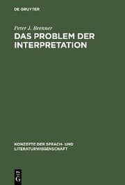 Cover von Das Problem der Interpretation
