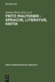 Cover von Fritz Mauthner - Sprache, Literatur, Kritik