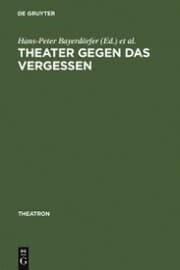 Cover von Theater gegen das Vergessen