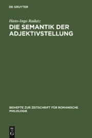 Cover von Die Semantik der Adjektivstellung