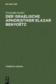 Cover von Der israelische Aphoristiker Elazar Benyoëtz