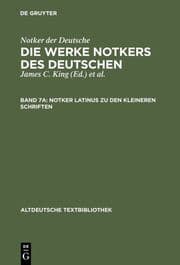 Cover von Notker latinus zu den kleineren Schriften