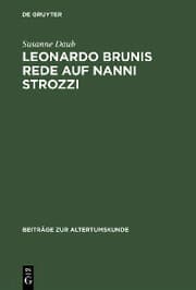 Cover von Leonardo Brunis Rede auf Nanni Strozzi