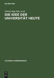 Cover von Die Idee der Universität heute