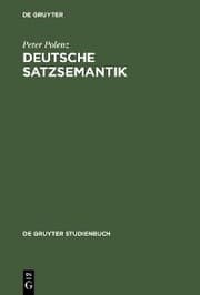 Cover von Deutsche Satzsemantik
