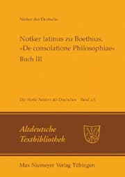 Cover von Notker latinus zu Boethius,»De consolatione Philosophiae«