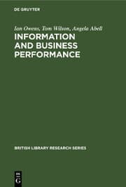 Cover von Information and Business Performance
